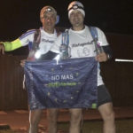 Óscar Pasarín: kilómetros por los refugiados Óscar Pasarin recibe compañía en muchas etapas (Twitter)