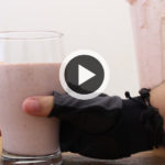 Batido de proteínas: leche y fresa Batido de proteínas: leche y fresa