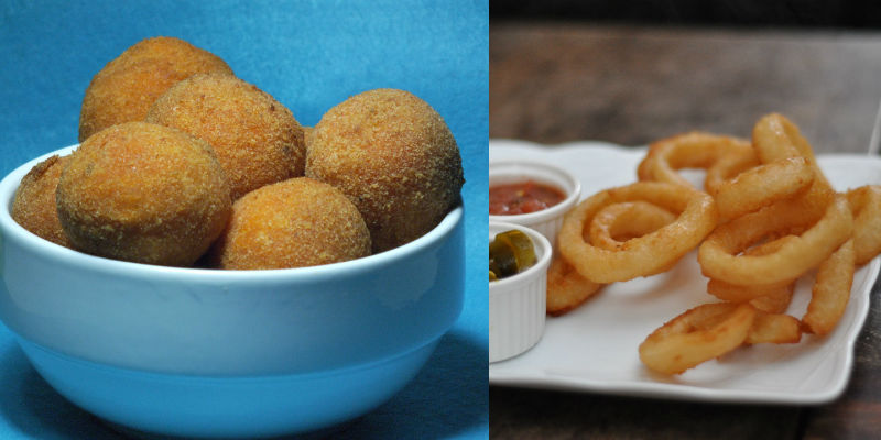 Croquetas de jamón vs. Aros de cebolla (Pixabay)