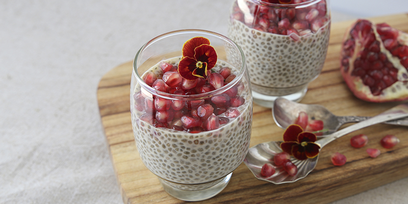 Pudin de chia con granada (iStock)