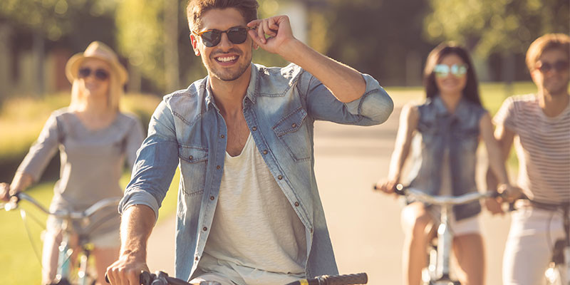 Con la bici, pero de paseo (iStock)