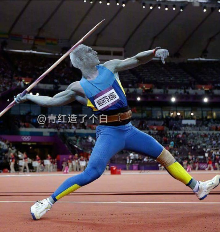 El Rey de la Noche, un espectacular lanzador de jabalina. Se pudo comprobar en la serie