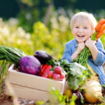 ¿Es bueno que los niños sean vegetarianos? Niño con hortalizas