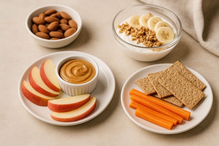 Opciones para snacks saludables y fáciles de preparar